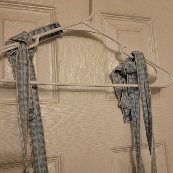 American Eagle Denim Jean Ruffled Layered Dress - Picture 5 of 9